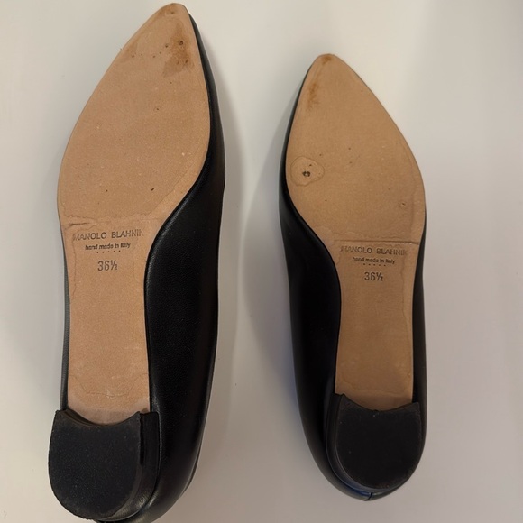 Manolo Blahnik Black Lanza BB Ballerina Flat 36.5 - Picture 6 of 9